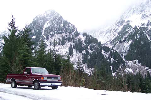 picture of the f-150 in the mountains, 2